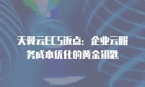 天翼云ECS返点：企业云服务成本优化的黄金钥匙