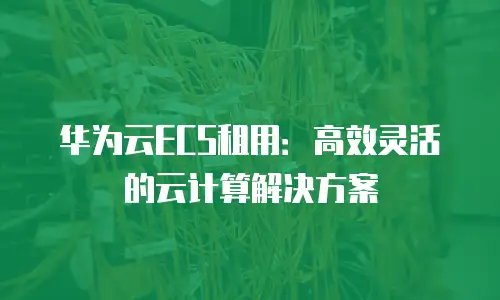 华为云ECS租用：高效灵活的云计算解决方案