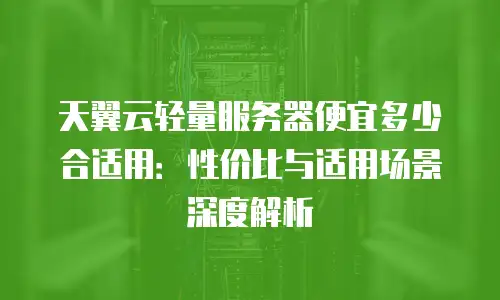 天翼云轻量服务器便宜多少合适用：性价比与适用场景深度解析