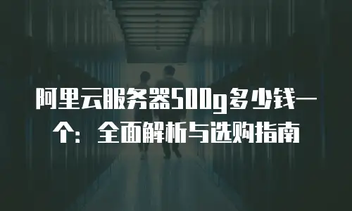 阿里云服务器500g多少钱一个：全面解析与选购指南