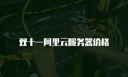 双十一阿里云服务器价格