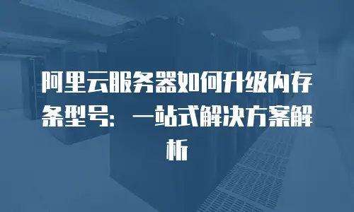 阿里云服务器如何升级内存条型号：一站式解决方案解析