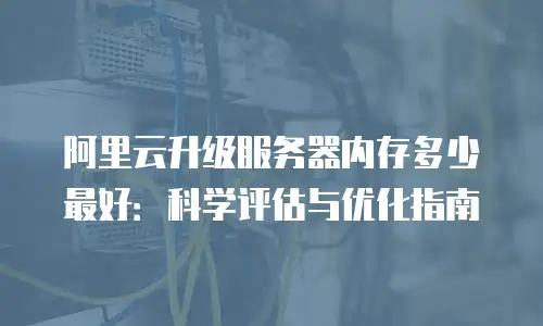 阿里云升级服务器内存多少最好：科学评估与优化指南