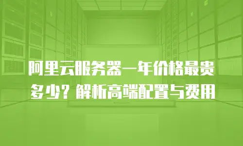 阿里云服务器一年价格最贵多少？解析高端配置与费用