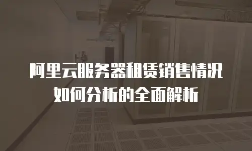 阿里云服务器租赁销售情况如何分析的全面解析