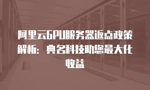 阿里云GPU服务器返点政策解析：典名科技助您最大化收益