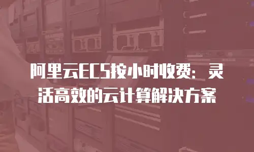 阿里云ECS按小时收费：灵活高效的云计算解决方案