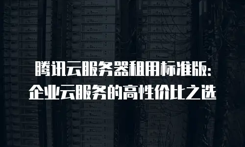 腾讯云服务器租用标准版：企业云服务的高性价比之选
