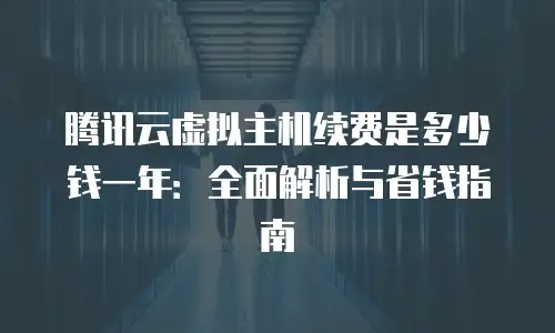 腾讯云虚拟主机续费是多少钱一年：全面解析与省钱指南