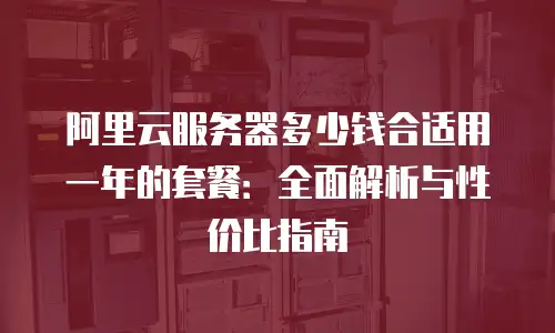 阿里云服务器多少钱合适用一年的套餐：全面解析与性价比指南