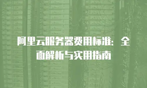 阿里云服务器费用标准：全面解析与实用指南