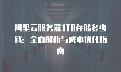 阿里云服务器1TB存储多少钱：全面解析与成本优化指南