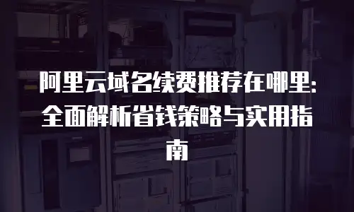 阿里云域名续费推荐在哪里：全面解析省钱策略与实用指南