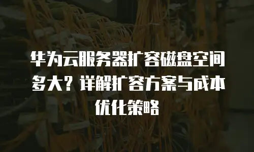 华为云服务器扩容磁盘空间多大？详解扩容方案与成本优化策略