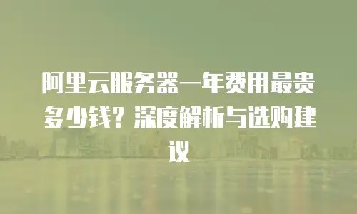 阿里云服务器一年费用最贵多少钱？深度解析与选购建议