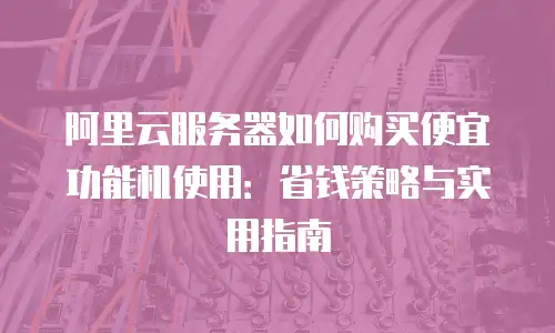阿里云服务器如何购买便宜功能机使用：省钱策略与实用指南