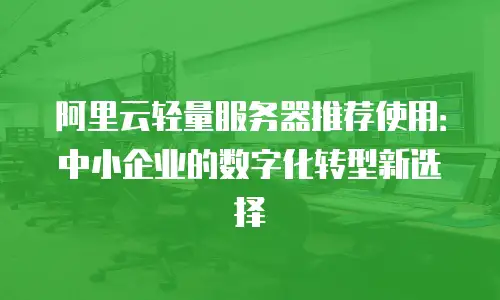 阿里云轻量服务器推荐使用：中小企业的数字化转型新选择
