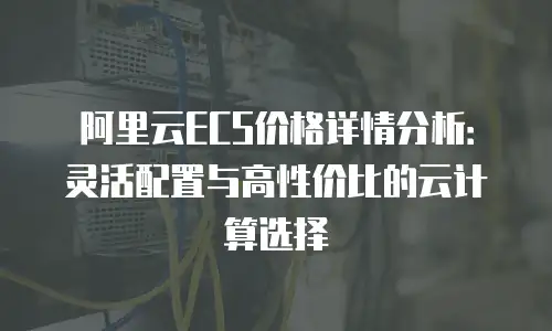 阿里云ECS价格详情分析：灵活配置与高性价比的云计算选择