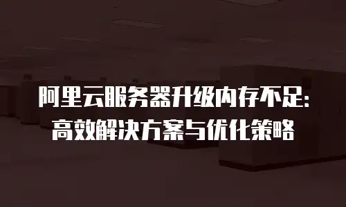 阿里云服务器升级内存不足：高效解决方案与优化策略