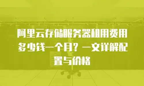 阿里云存储服务器租用费用多少钱一个月？一文详解配置与价格