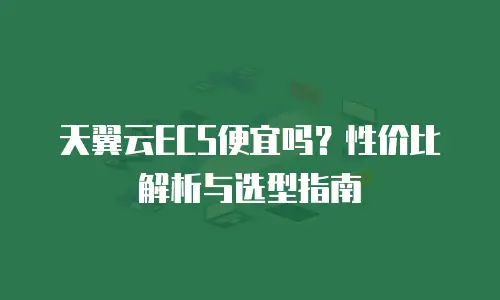 天翼云ECS便宜吗？性价比解析与选型指南