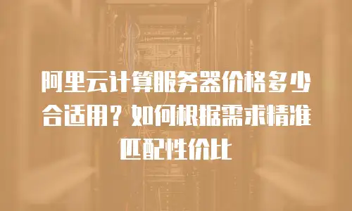 阿里云计算服务器价格多少合适用？如何根据需求精准匹配性价比