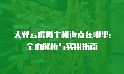 天翼云虚拟主机返点在哪里：全面解析与实用指南