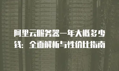 阿里云服务器一年大概多少钱：全面解析与性价比指南