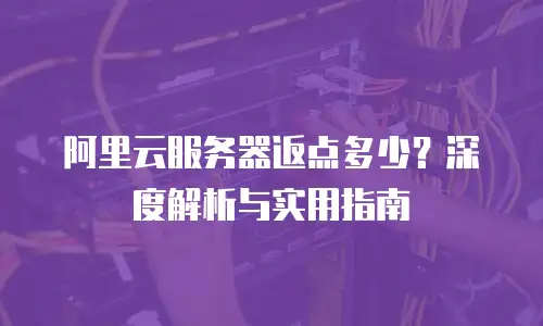 阿里云服务器返点多少？深度解析与实用指南