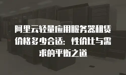 阿里云轻量应用服务器租赁价格多少合适：性价比与需求的平衡之道