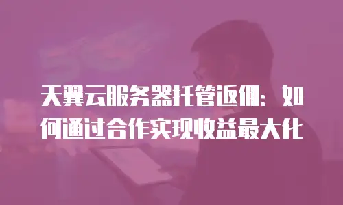 天翼云服务器托管返佣：如何通过合作实现收益最大化