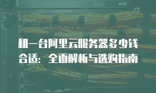 租一台阿里云服务器多少钱合适：全面解析与选购指南