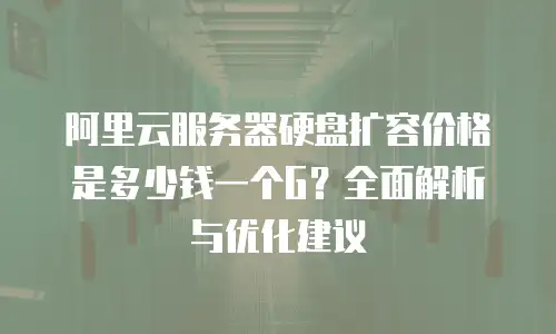 阿里云服务器硬盘扩容价格是多少钱一个G？全面解析与优化建议
