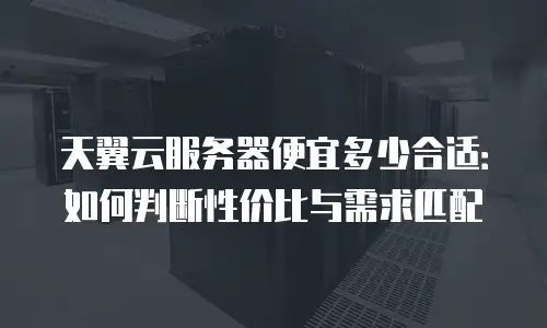 天翼云服务器便宜多少合适：如何判断性价比与需求匹配