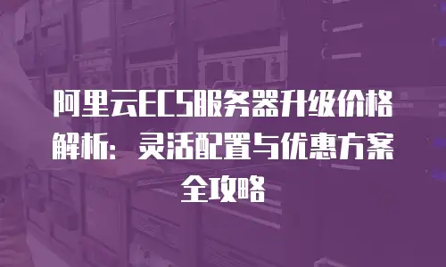 阿里云ECS服务器升级价格解析：灵活配置与优惠方案全攻略