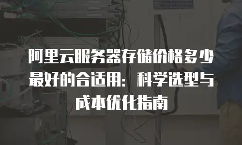阿里云服务器存储价格多少最好的合适用：科学选型与成本优化指南