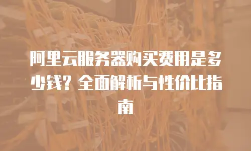 阿里云服务器购买费用是多少钱？全面解析与性价比指南