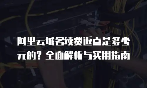 阿里云域名续费返点是多少元的？全面解析与实用指南