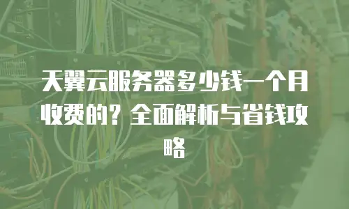 天翼云服务器多少钱一个月收费的？全面解析与省钱攻略