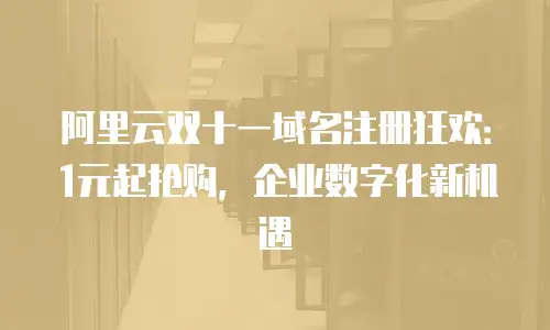 阿里云双十一域名注册狂欢：1元起抢购，企业数字化新机遇