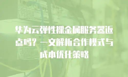 华为云弹性裸金属服务器返点吗？一文解析合作模式与成本优化策略