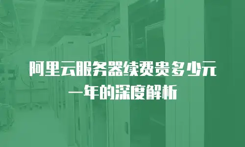 阿里云服务器续费贵多少元一年的深度解析