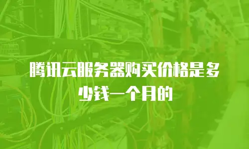 腾讯云服务器购买价格是多少钱一个月的