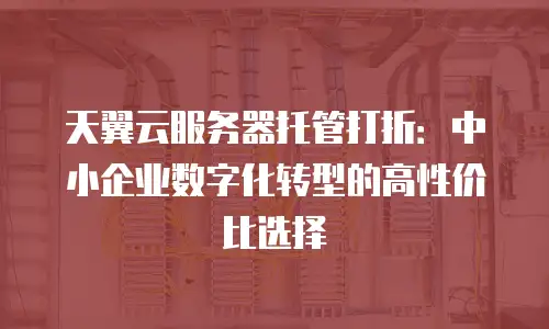 天翼云服务器托管打折：中小企业数字化转型的高性价比选择