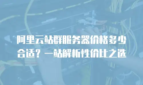 阿里云站群服务器价格多少合适？一站解析性价比之选