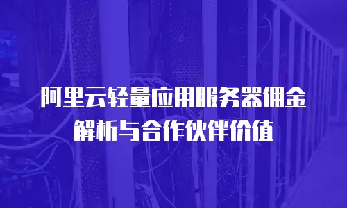 阿里云轻量应用服务器佣金解析与合作伙伴价值