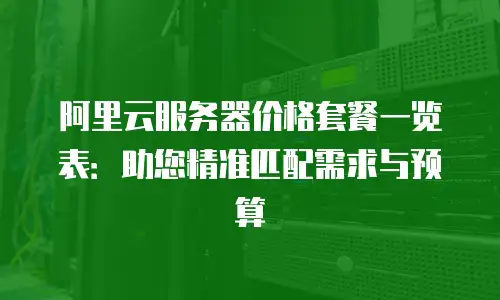 阿里云服务器价格套餐一览表：助您精准匹配需求与预算