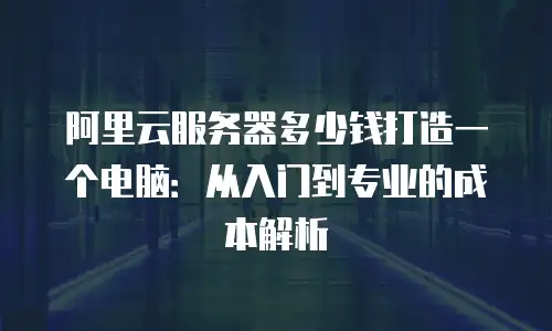 阿里云服务器多少钱打造一个电脑：从入门到专业的成本解析