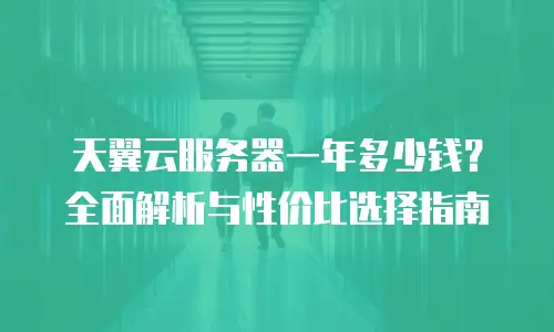 天翼云服务器一年多少钱？全面解析与性价比选择指南