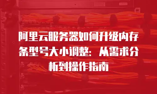 阿里云服务器如何升级内存条型号大小调整：从需求分析到操作指南